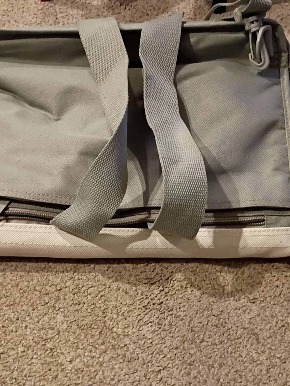 Nintendo Wii Carrying Bag in Light Gray and Blue Logo